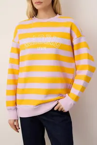 TRENDYOLMİLLA Multicolored Regular/Normal Pattern Knitting Sweatshirt - Image 3