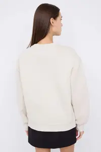 TRENDYOLMİLLA Teen Stone Printed Oversized/Wide Pattern Thick Knitting Sweatshirt with Fleece Inside - Image 4