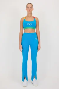 The Olympic Collection Mavi Olimpiyat Logo Printed Knitting Leggings - Image 2