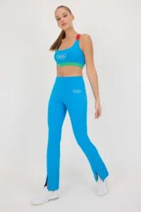 The Olympic Collection Mavi Olimpiyat Logo Printed Knitting Leggings - Image 4