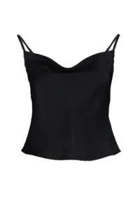 TRENDYOLMİLLA Black Sleeveless Off-Shoulder Neck Satin Weaving Blouse - Image 6