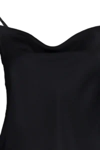 TRENDYOLMİLLA Black Sleeveless Off-Shoulder Neck Satin Weaving Blouse - Image 7
