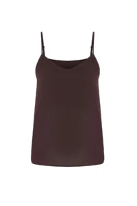 TRENDYOLMİLLA Dark Brown Basic Sleeveless Weaving Blouse - Image 5