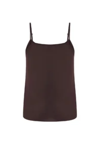 TRENDYOLMİLLA Dark Brown Basic Sleeveless Weaving Blouse - Image 6