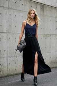 TRENDYOLMİLLA Dark Navy Basic Sleeveless Weaving Blouse - Image 2