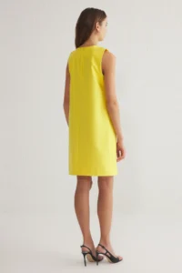 TRENDYOLMİLLA Yellow Plain Kesim Mini Weaving Dress - Image 6