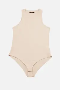 TRENDYOLMİLLA Stone Barbell Collar Fitted Flexible Bottom snaps Knitting Bodysuit .D.0044 - Image 7