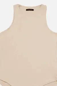 TRENDYOLMİLLA Stone Barbell Collar Fitted Flexible Bottom snaps Knitting Bodysuit .D.0044 - Image 8