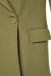 TRENDYOLMİLLA Light Khaki Regular Lined Double breasted Kapama Weaving Blazer Jacket - Image 10
