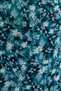 TRENDYOLMİLLA Dark Green Floral A Cut Frilly Lined Mini Weaving Dress - Image 3