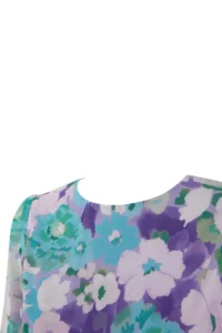 TRENDYOLMİLLA Multicolored flower patterned A Cut Lined Midi Weaving Dress - Image 9