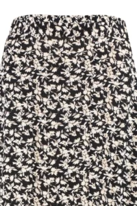 TRENDYOLMiLLA Black Slit Detailed Flower Patterned Viscose Fabric Midi Weaving Skirt - Image 12