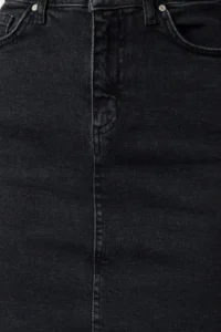 TRENDYOLMiLLA Black High Waist Mini comfort/Flexible denim Skirt - Image 3