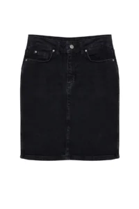 TRENDYOLMiLLA Black High Waist Mini comfort/Flexible denim Skirt - Image 6