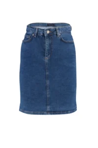 TRENDYOLMiLLA Mavi High Waist Mini comfort/Flexible denim Skirt - Image 5