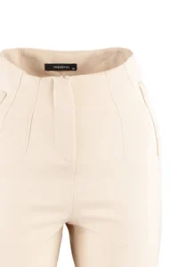TRENDYOLMİLLA Beige Cigarette Pattern Pensli High Waist Bilek Size Weaving Dress Pants - Image 13