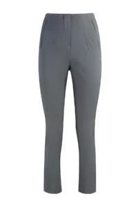 TRENDYOLMİLLA Anthracite Cigarette Pattern Pensli High Waist Bilek Size Weaving Dress Pants - Image 11