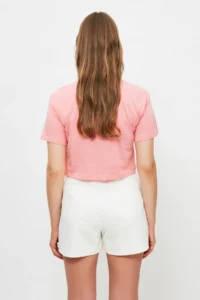 TRENDYOLMiLLA White More Sustainable pleated High Waist City Size denim Shorts - Image 11