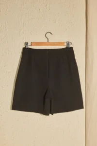 TRENDYOLMiLLA Black Zipper Detailed Weaving Shorts Skirt - Image 9