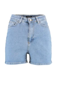 TRENDYOLMiLLA Mavi More Sustainable High Waist comfort/Flexible City Size denim Shorts - Image 11