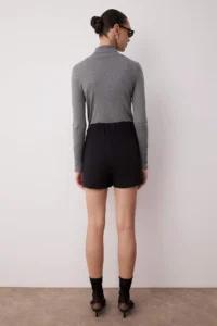 TRENDYOLMiLLA Black Double slit Super Mini Size Weaving Shorts Skirt - Image 4