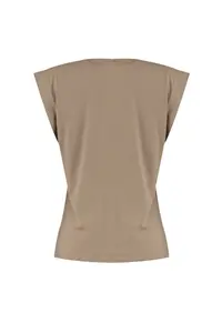 TRENDYOLMİLLA Mink 100% Cotton Wadding Look Basic Crew Neck Knitting T-Shirt - Image 12