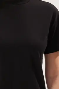 TRENDYOLMİLLA Black-Black 2 Sets Paket 100% Cotton Basic Dog collar Knitting T-Shirt - Image 6
