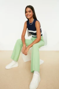 TRENDYOLMİLLA Navy Blue Crew Neck Blouse - Image 2