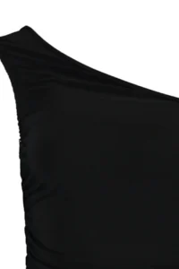 TRENDYOLMİLLA Black Ruffle Detailed Fitted One Shoulder Flexible Knitting Blouse - Image 7