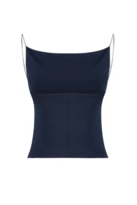 TRENDYOLMİLLA Navy Blue Fitted Off-Shoulder Neck Flexible Knitting Blouse - Image 12