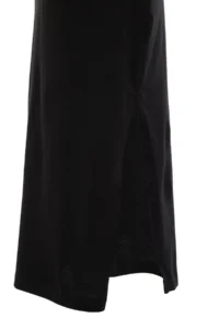 TRENDYOLMİLLA Black 100% Cotton Waist Slit and Binding Detailed Midi Knitting Pen Dress - Image 8