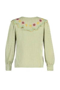 TRENDYOLMİLLA Green Embroidery Detailed seersucker Material Regular Normal Pattern Weaving Shirt - Image 9