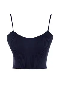 TRENDYOLMİLLA Navy Blue Crop Binding Detailed Blouse-Cardigan Knitwear Set Knitwear Cardigan - Image 8