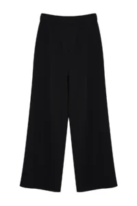 TRENDYOLMİLLA Black Wide Leg/Wide Leg Pilili Weaving Dress Pants - Image 7