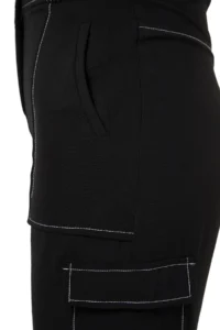TRENDYOLMİLLA Black Cargo Wide Leg Weaving Pants with Contrast Stitching Detail - Image 8
