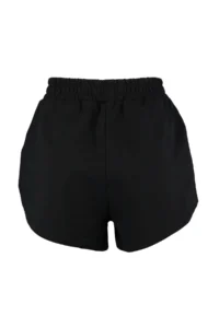 TRENDYOLMiLLA Black Regular/Normal Pattern High Waist Short Flexible Knitting Shorts - Image 8