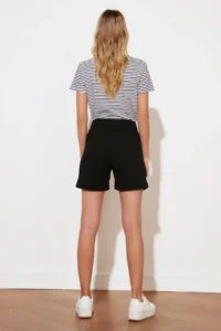 TRENDYOLMiLLA Black Curved Weaving Shorts - Image 4