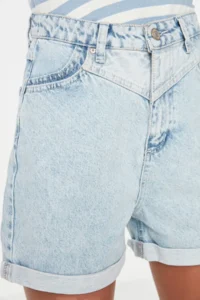 TRENDYOLMiLLA Mavi High Waist Mini denim Shorts - Image 10