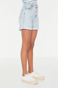 TRENDYOLMiLLA Mavi High Waist Mini denim Shorts - Image 12