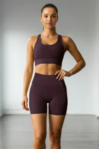 TRENDYOLMİLLA Koyu Plum Shaping Knitting Sports Shorts/Short Leggings