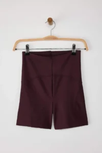 TRENDYOLMİLLA Koyu Plum Shaping Knitting Sports Shorts/Short Leggings - Image 5