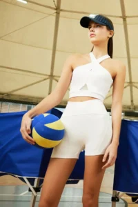 TRENDYOLMİLLA White Shaping Knitting Sports Shorts/Short Leggings - Image 2