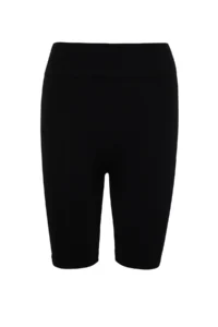 TRENDYOLMİLLA Black seamless/Seamless Ribbed Biker/Short Knitting Sports Leggings - Image 3