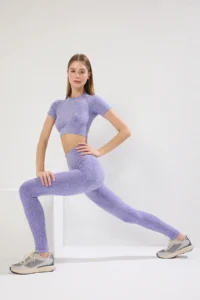 TRENDYOLMİLLA Lilac seamless/Seamless Full Size Knitting Sports Leggings - Image 2