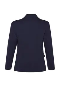 TRENDYOLMİLLA Navy Blue Oversized Lined Weaving Blazer Jacket - Image 8
