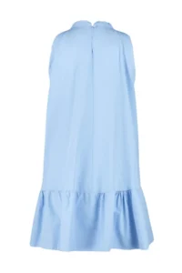 TRENDYOLMİLLA Mavi Rahat Kesim Sleeveless Mini Weaving Dress - Image 9