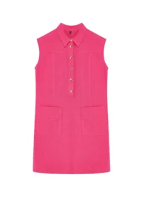 TRENDYOLMİLLA Fuchsia Plain Kesim with pocket Shirt Collar linen look Mini Weaving Dress - Image 6