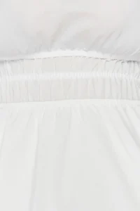 TRENDYOLMİLLA White skater/Balloon Sleeve Lined Midi Lined Weaving Dress - Image 6