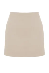 TRENDYOLMiLLA Beige Basic High Waist A-line Mini Size Weaving Skirt - Image 12