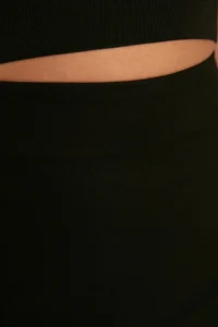 TRENDYOLMiLLA Black Basic High Waist A-line Mini Size Weaving Skirt - Image 5